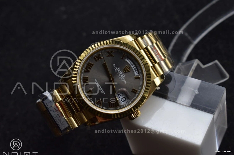 Roman with SportInspired YG on Bracelet vr3255 Edition President QF Marker Grey Weight) 700 904L V5 Dial 36 Steel DayDate (Gain Best 0913